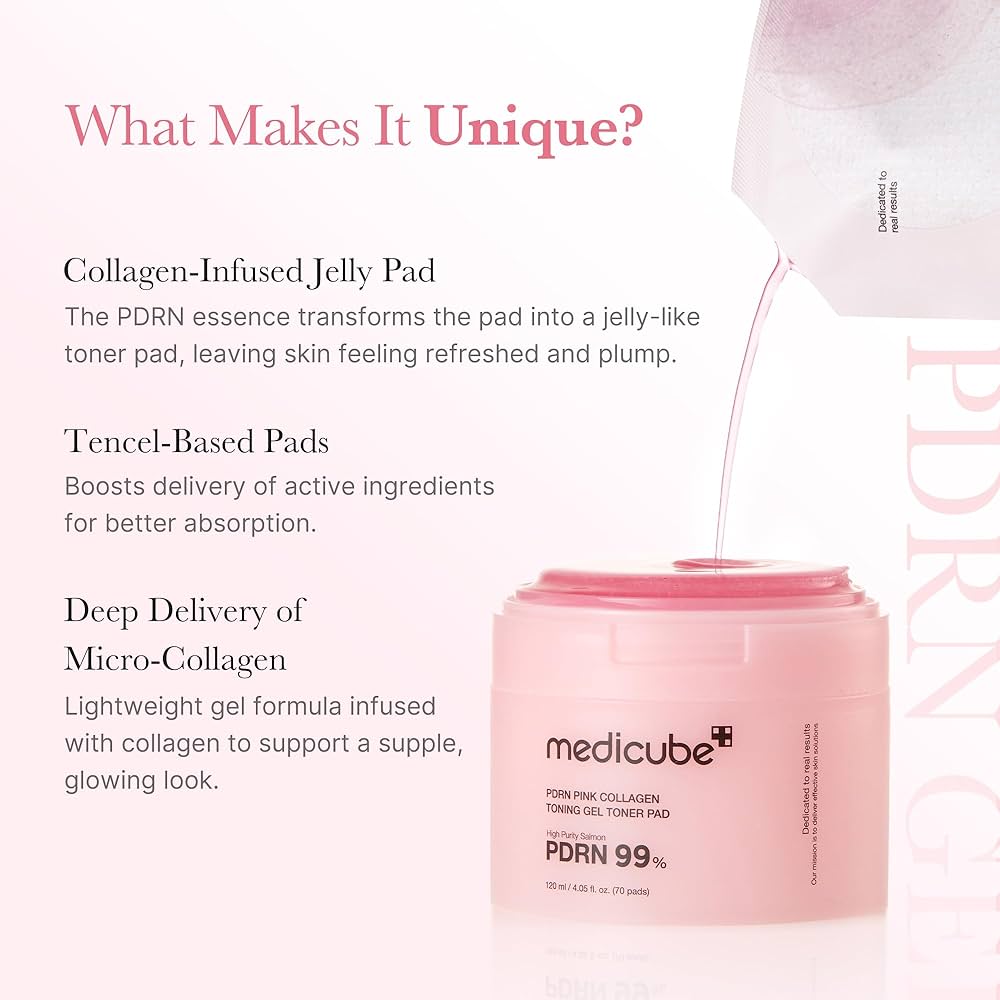 MEDICUBE Salmon DNA PDRN Pink Collagen Jelly Pad 70 Pads