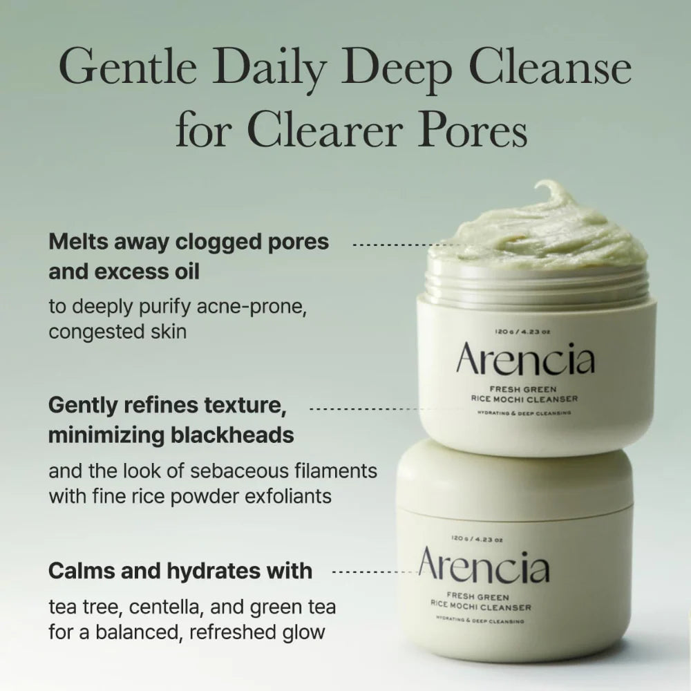 ARENClA Fresh Green Rice Mochi Cleanser 120g